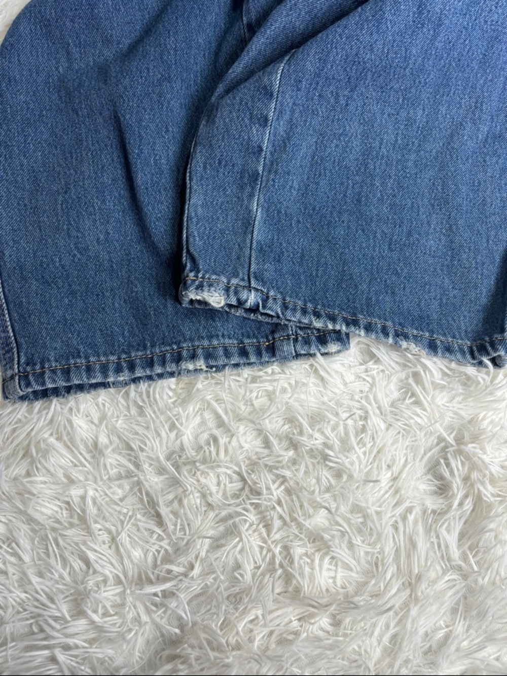 We The Free Blue Relaxed Cargo Boyfriend Jeans - Picture 9 of 10